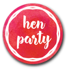 Classy Red Hen Party Badge
