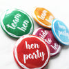 Watercolour Group Hen Party Badges