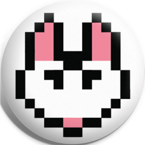 8-Bit Retro Walter Rabbit Button Badge and Magnet