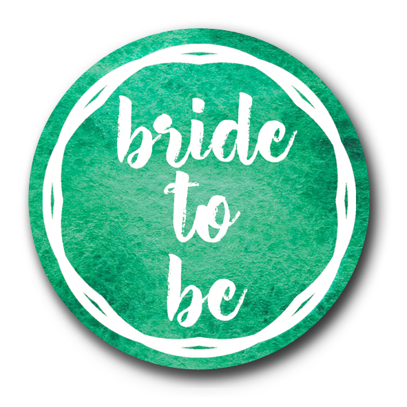 Emerald Green Bride to Be Badge