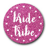 Bride Tribe Cerise Glow Glitter Hen Do Badge