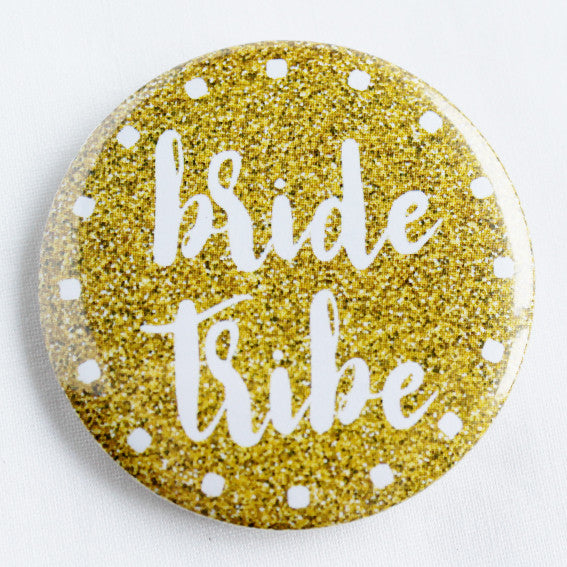 Bride Tribe Golden Glitz Badge Design