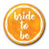 Bright Orange Bride Hen Badge