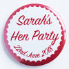 Purple Scalloped Hen Party Badges