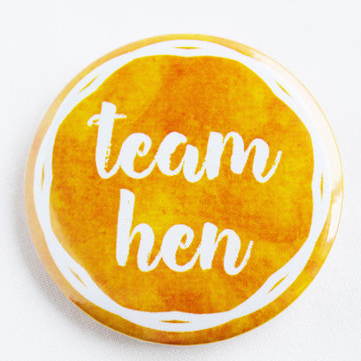 Team Hen Juicy Sunburst Badge Design