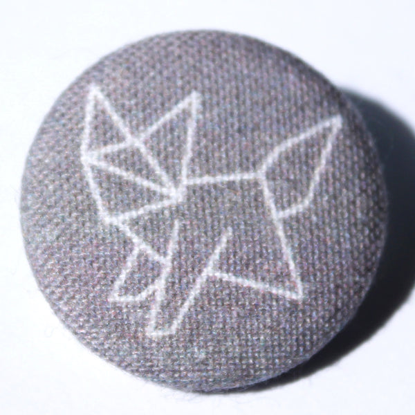 Origami Charcoal Fox Fabric