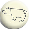 Origami Polar Bear Button Badge and Magnet