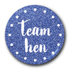 Team Hen Blue Glitter Classy Design