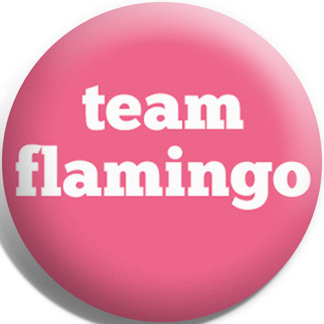Team Flamingo Button Badge and Magnet
