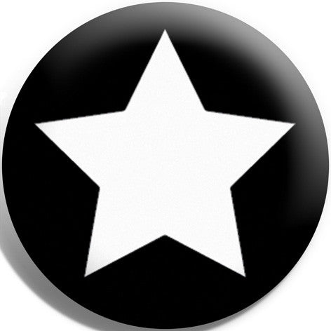 White Jammer Star Button Badge and Magnet